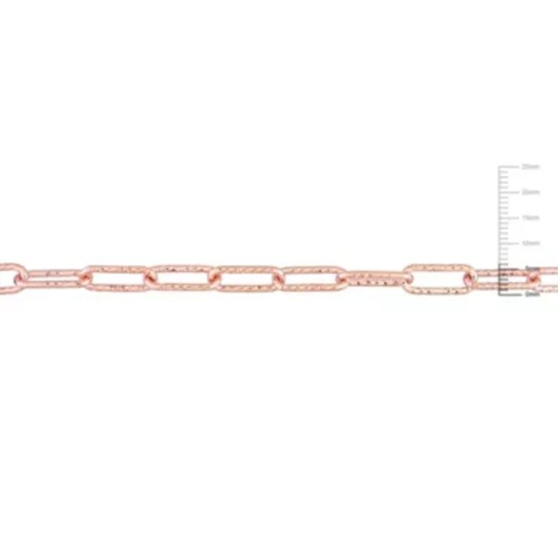 2-Pc Set of Men's 6mm Oval Link Necklace & Bracelet in Rose Plated Sterling Silver