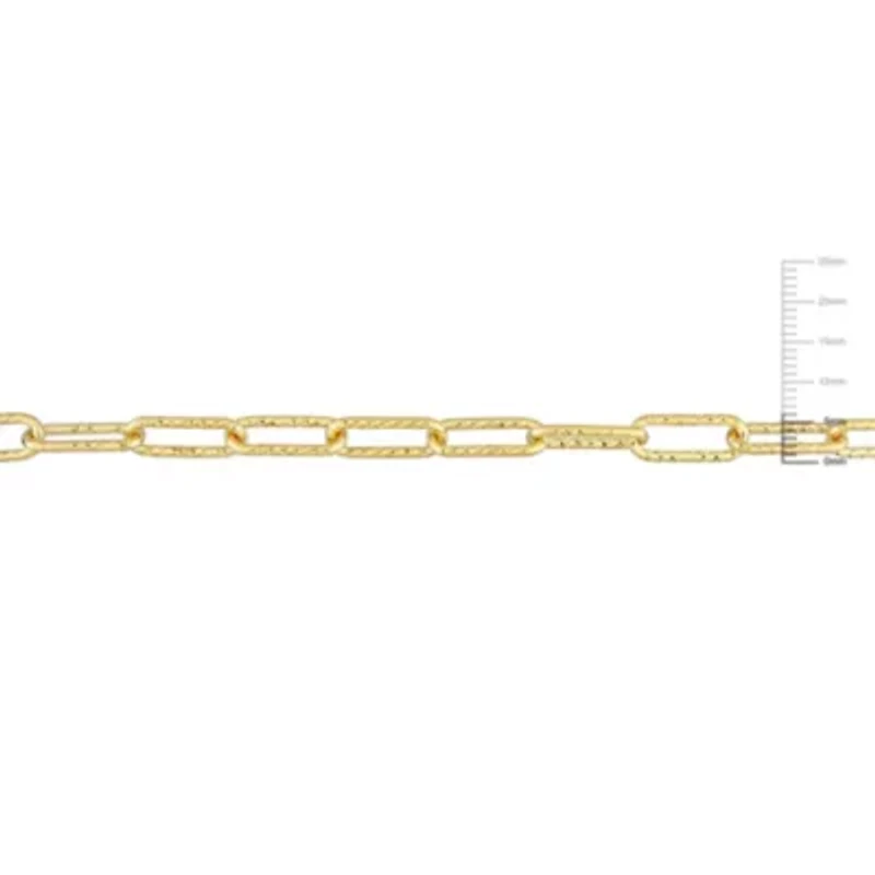 2-Pc Set of Men's 6mm Oval Link Necklace & Bracelet in Yellow Plated Sterling Silver