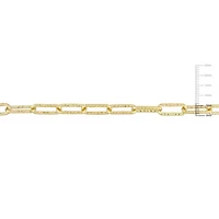 2-Pc Set of Men's 6mm Oval Link Necklace & Bracelet in Yellow Plated Sterling Silver