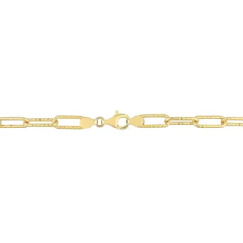 2-Pc Set of Men's 6mm Oval Link Necklace & Bracelet in Yellow Plated Sterling Silver