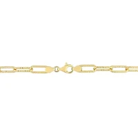 2-Pc Set of Men's 6mm Oval Link Necklace & Bracelet in Yellow Plated Sterling Silver