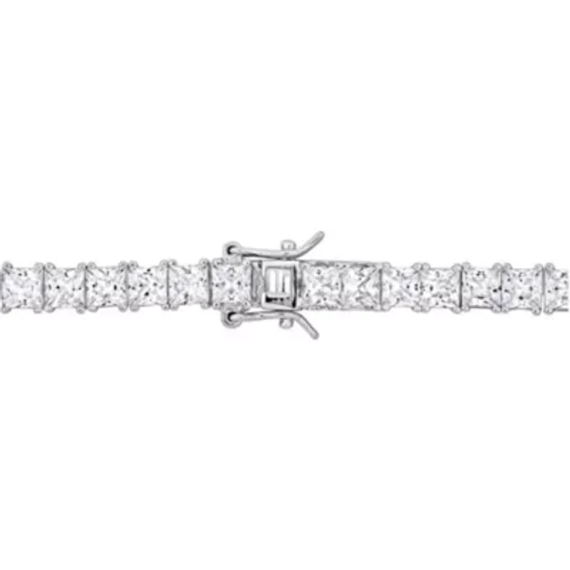 Lab Created 2-Pc Set of Men's Created White Sapphire Tennis Necklace & Bracelet in Sterling Silver