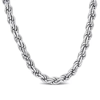 2.9mm Diamond Cut Rope Chain Necklace in Sterling Silver