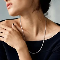 2.9mm Diamond Cut Rope Chain Necklace in Sterling Silver