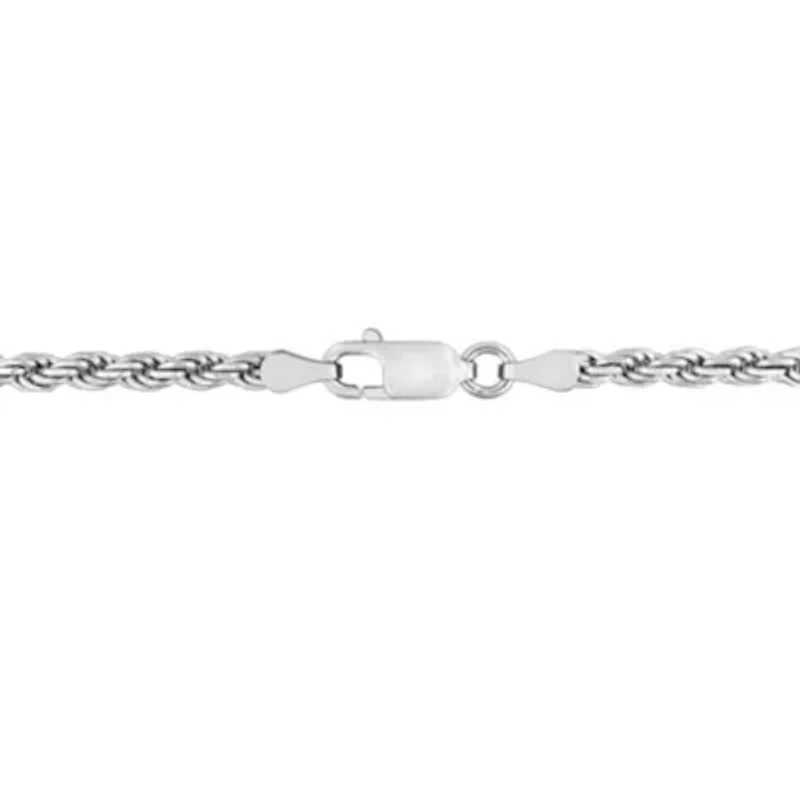 2.9mm Diamond Cut Rope Chain Necklace in Sterling Silver