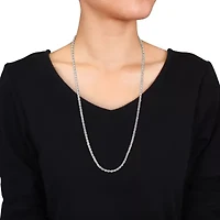 3.15mm Diamond Cut Rope Chain Necklace in Sterling Silver