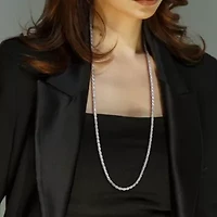 3.15mm Diamond Cut Rope Chain Necklace in Sterling Silver