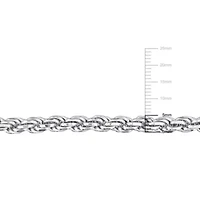 5mm Diamond Cut Rope Chain Necklace in Sterling Silver
