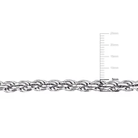 5mm Diamond Cut Rope Chain Necklace in Sterling Silver