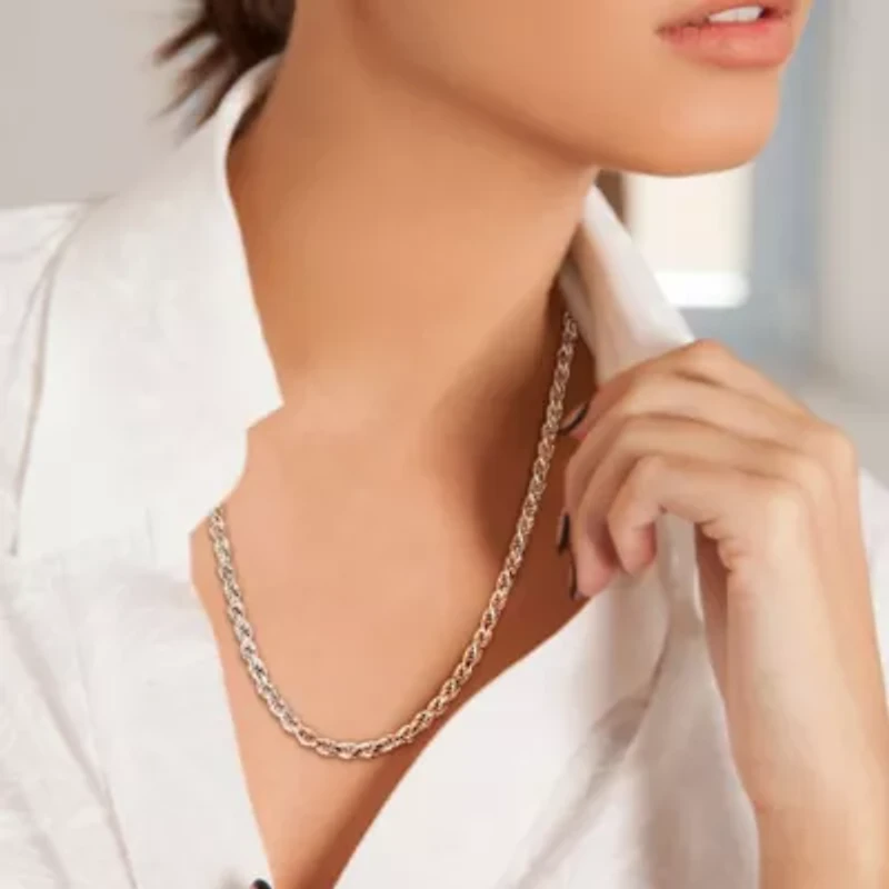 5mm Diamond Cut Rope Chain Necklace in Sterling Silver