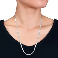 4.50mm Herringbone Necklace in Sterling Silver