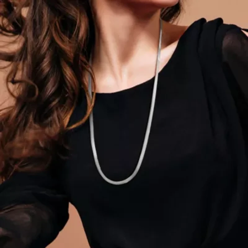 4.50mm Herringbone Necklace in Sterling Silver
