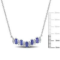 Tanzanite & White Topaz Necklace in Sterling Silver