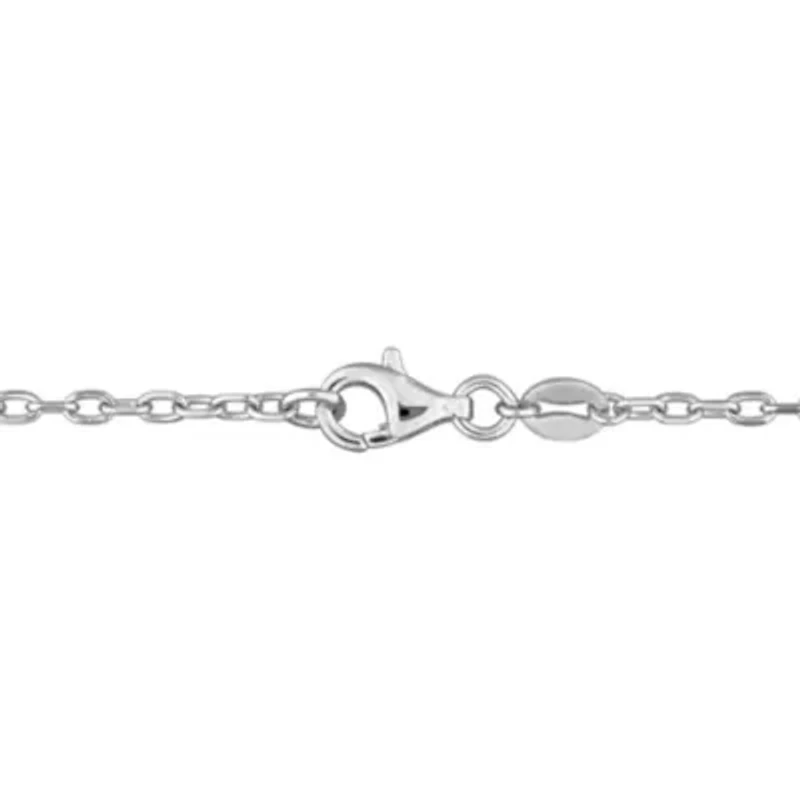 Lab Created Created White Sapphire & Cultured Freshwater Pearls Set of Drop Earrings & Charm Necklace in Sterling Silver