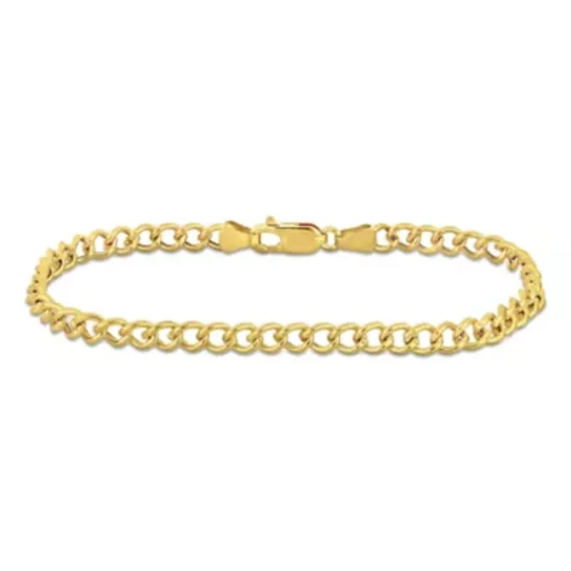 4.1mm Curb Chain Anklet in 14k Yellow Gold, 9 in