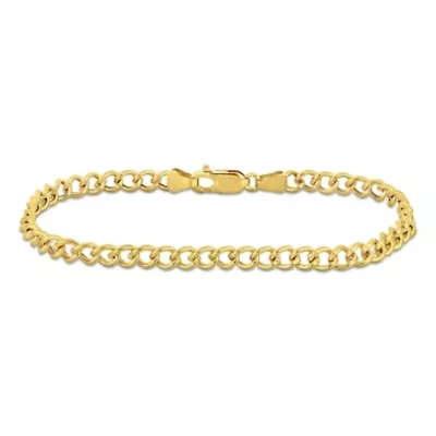 4.1mm Curb Chain Anklet in 14k Yellow Gold, 9 in