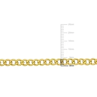 4.1mm Curb Chain Anklet in 14k Yellow Gold, 9 in