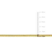 2mm Herringbone Chain Anklet in 10k Yellow Gold, 9 in