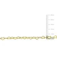 3mm Heart Link Necklace in 14k Yellow Gold, 18 in.