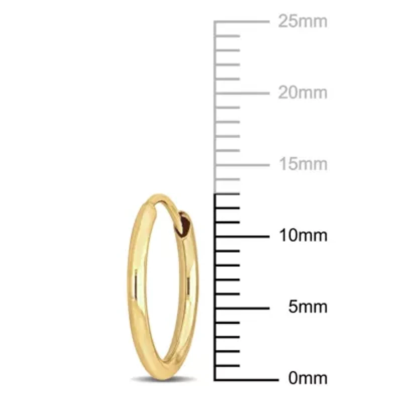 13mm Hoop Earrings in 14k Yellow Gold