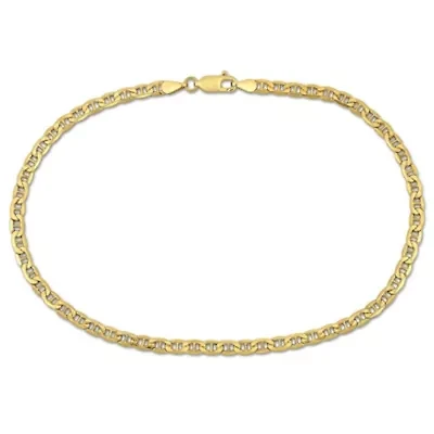 3.3mm Marine Link Anklet in 10k Yellow Gold, 10 in.