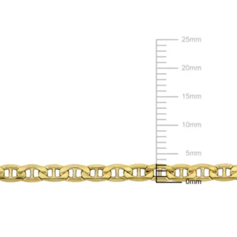 3.3mm Marine Link Anklet in 10k Yellow Gold, 10 in.