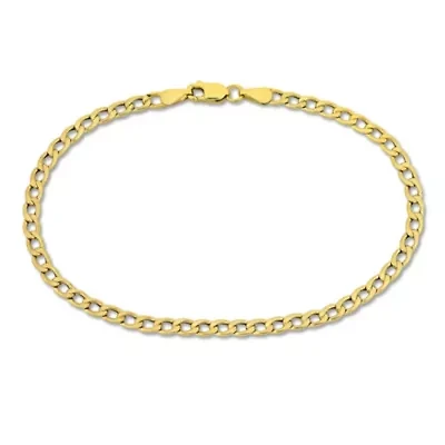 3.8mm Curb Link Bracelet in 10k Yellow Gold, 9 in