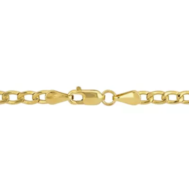 3.8mm Curb Link Bracelet in 10k Yellow Gold, 9 in