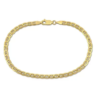 3mm Marine Link Bracelet in 10k Yellow Gold, 7.5 in