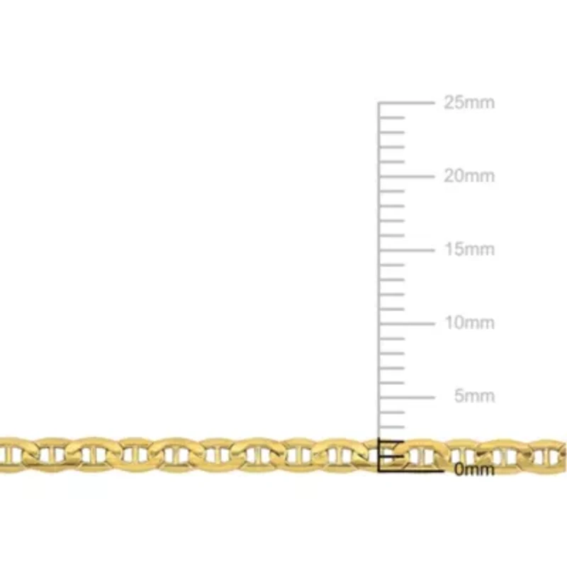 3mm Marine Link Bracelet in 10k Yellow Gold, 7.5 in