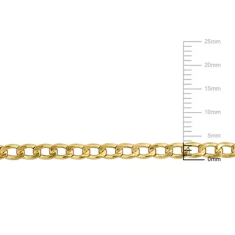3.8mm Curb Link Necklace in 10k Yellow Gold, 24 in
