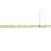 2-Piece Set of Mens 3.3mm Polished Paperclip Chain Necklace and Bracelet Set 14k Yellow Gold, 24" & 9"