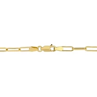 2-Piece Set of Mens 3.3mm Polished Paperclip Chain Necklace and Bracelet Set 14k Yellow Gold, 24" & 9"