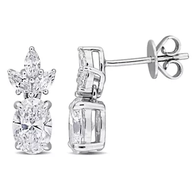 Lab Grown Diamonds Earrings in 14k White Gold