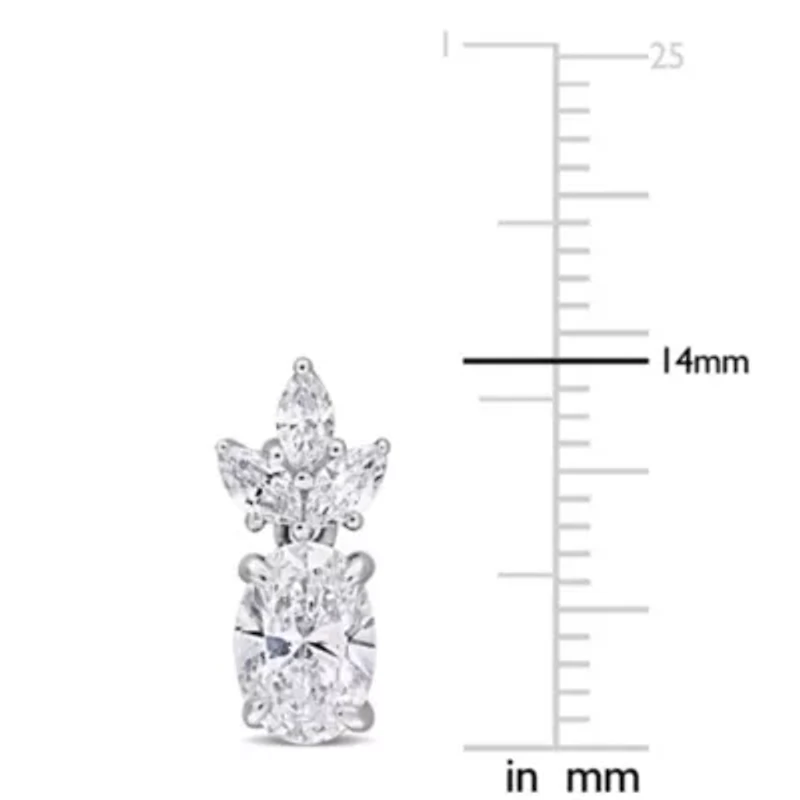 Lab Grown Diamonds Earrings in 14k White Gold