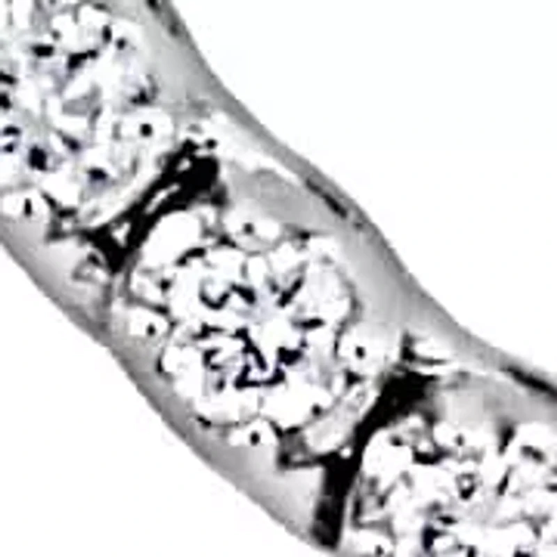 Lab Created Lab Grown Diamond Necklace in 14k White Gold, 17 "