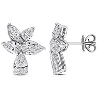 Lab Created Lab Grown Diamond Post Earrings in 14k White Gold