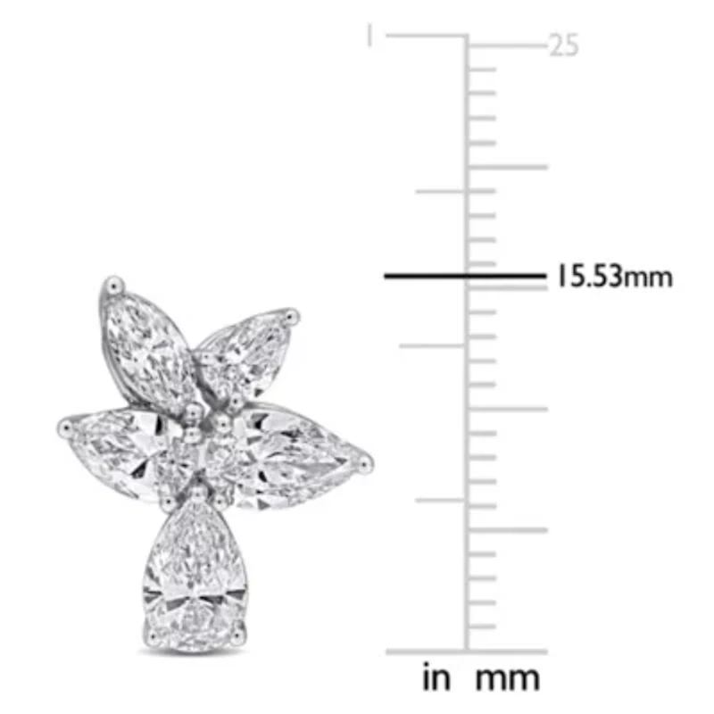 Lab Created Lab Grown Diamond Post Earrings in 14k White Gold