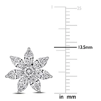 Lab Created Lab Grown Diamonds Post Earrings in 14k White Gold