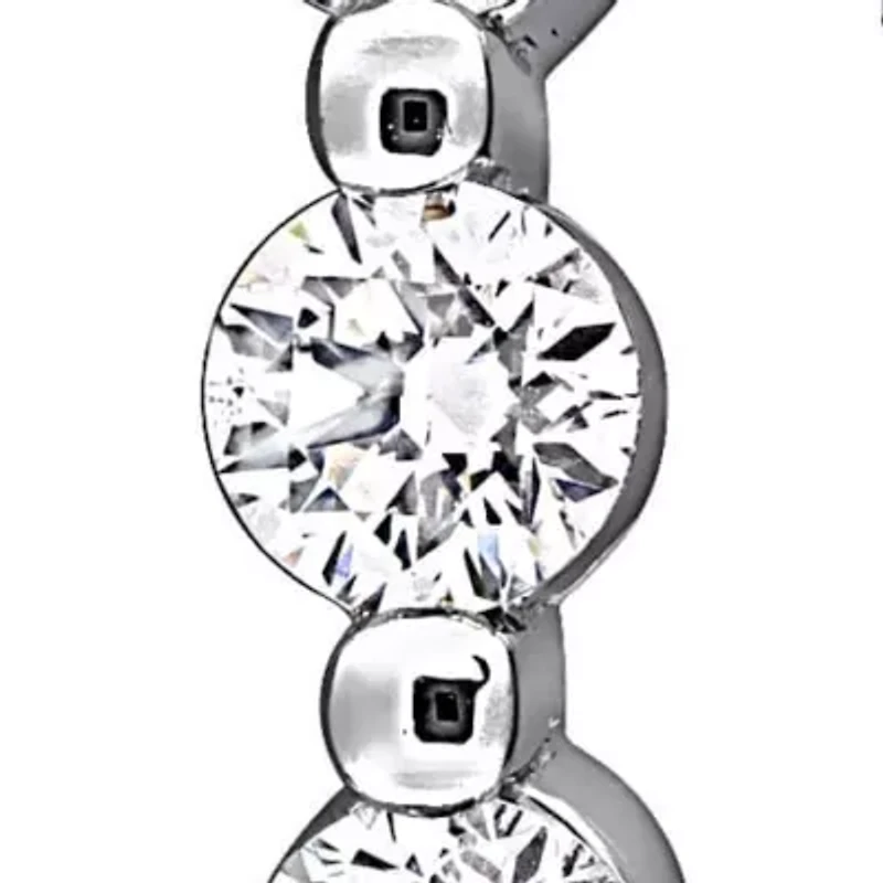 Lab Grown Diamond Hoop Earrings in 14k White Gold