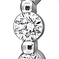 Lab Grown Diamond Hoop Earrings in 14k White Gold