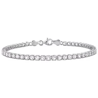Lab Created Created White Sapphire Bracelet in Sterling Silver