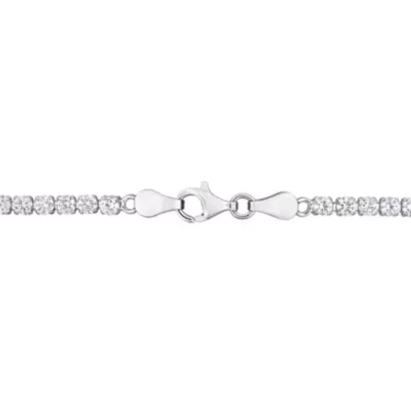 Lab Created Created White Sapphire Bracelet in Sterling Silver
