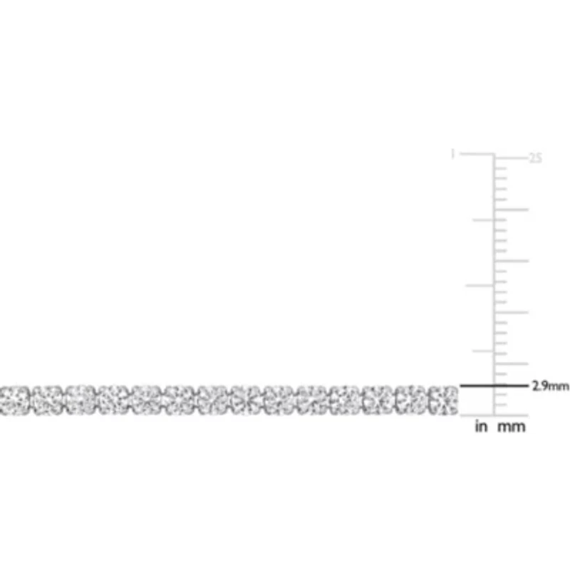 Lab Created Created White Sapphire Bracelet in Sterling Silver