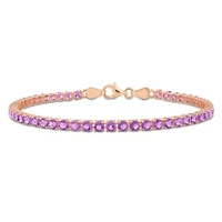 Amethyst Bracelet in Rose Plated Sterling Silver