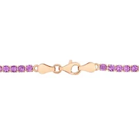 Amethyst Bracelet in Rose Plated Sterling Silver