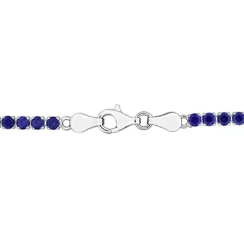 Lab Created White Sapphire Bracelet Sterling Silver