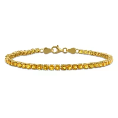 Madeira Citrine Bracelet in Yellow Plated Sterling Silver