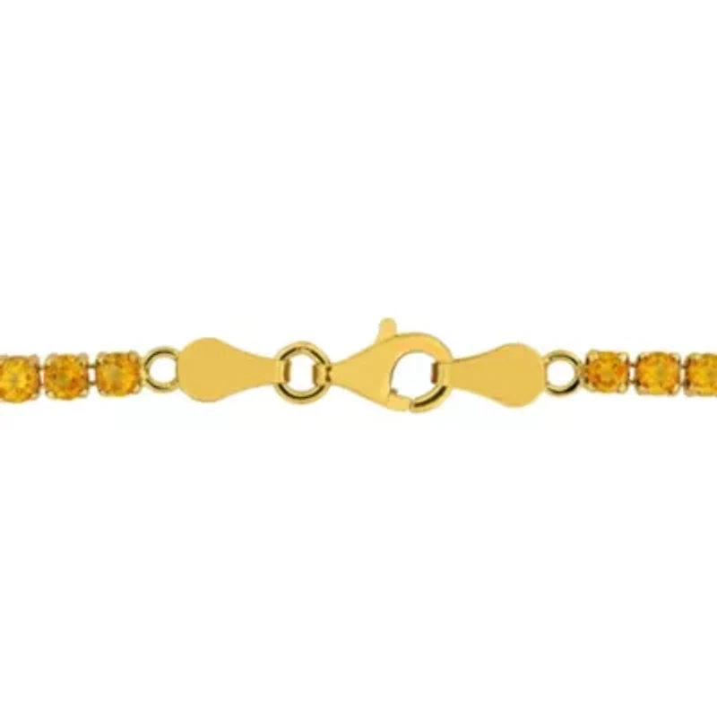 Madeira Citrine Bracelet in Yellow Plated Sterling Silver