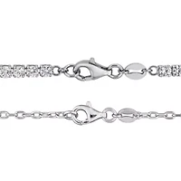 Lab Created Created White Sapphire & Freshwater Cultured Pearls Earrings, Bracelet & Necklace Set in Sterling Silver
